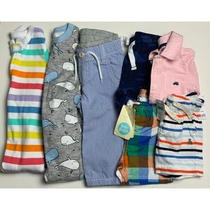 NWT BABY BOY SUMMER BUNDLE, SIZE 12- 18  MONTHS  GAP, BABY BODEN, CARTER